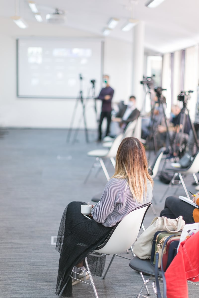 People Attending A Workshop Seminar Event